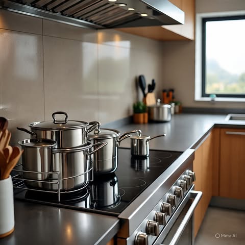 High-End Steel Kitchen